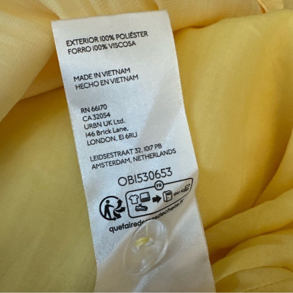 ANTHROPOLOGIE NWT $98 Maeve Solid Yellow True Wrap Ruffle Mini Skirt Size Large - Picture 7 of 8